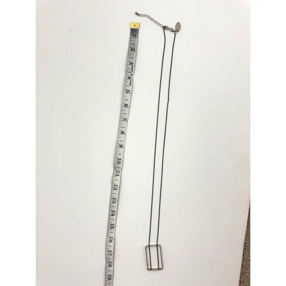 NATASHA LONG NECKLACE PENDANT SQUARE Jewelry‎ Statement Mixed Metals Dillards - Picture 3 of 3